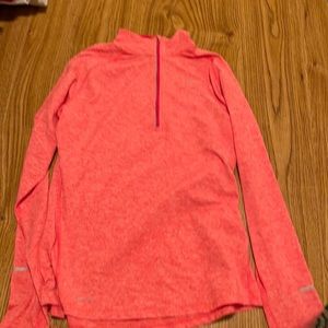 Red Nike quarter zip